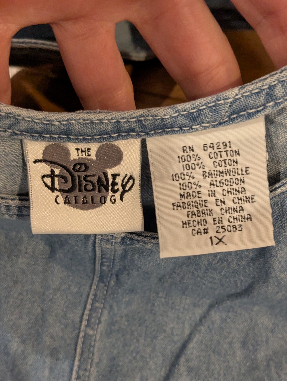 The Disney Catalog Winnie the Pooh & Tigger Embroidered Denim Dress XL - Picture 12 of 16